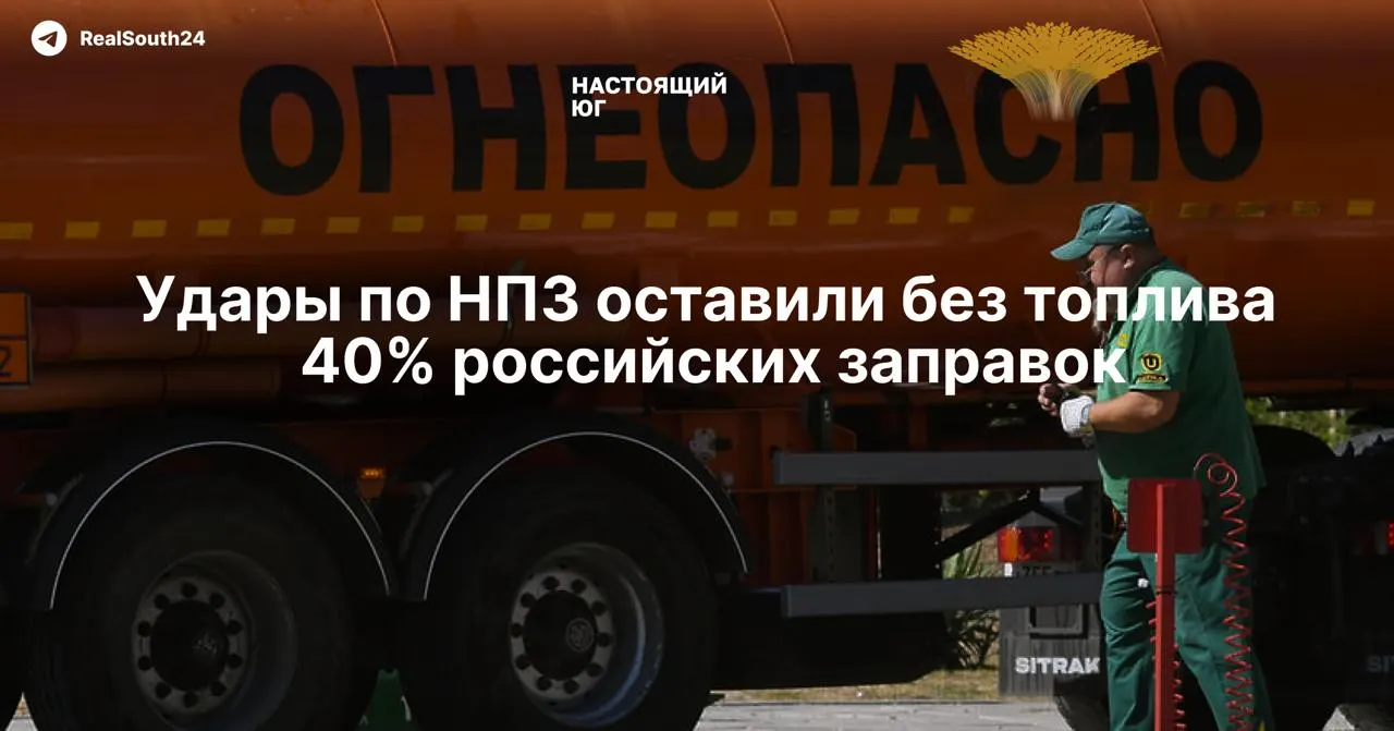 Удары по нефтеперерабатывающим заводам сократили мощности и привели к перебоям поставок: независимые заправки распродают остатки, оптовые цены резко выросли, а водителям грозят лимиты и очереди.